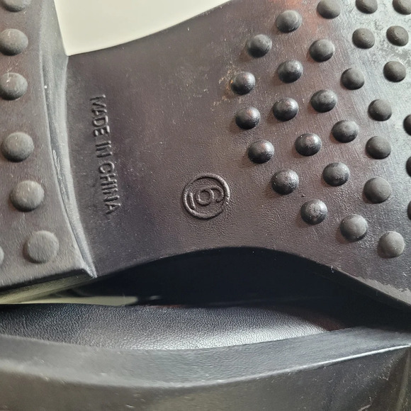 Studio Works Black Leather Donna Lace Up Boots Size Women's 6 - Picture 8 of 10